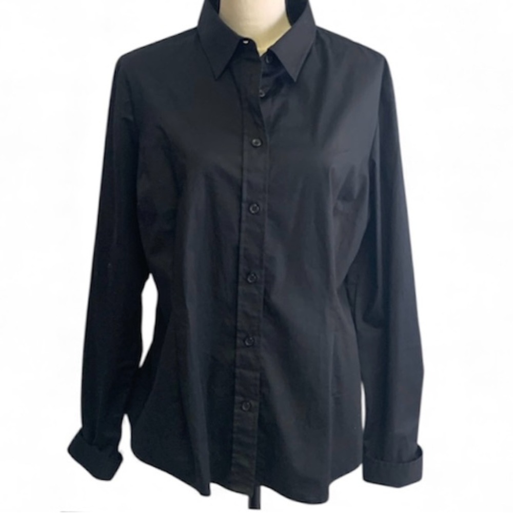 Vintage Victoria’s Secret Black Button-Down Shirt – Size XL